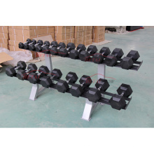 Equipamentos de ginástica com dumbbells de borracha hexagonal para Crossfit